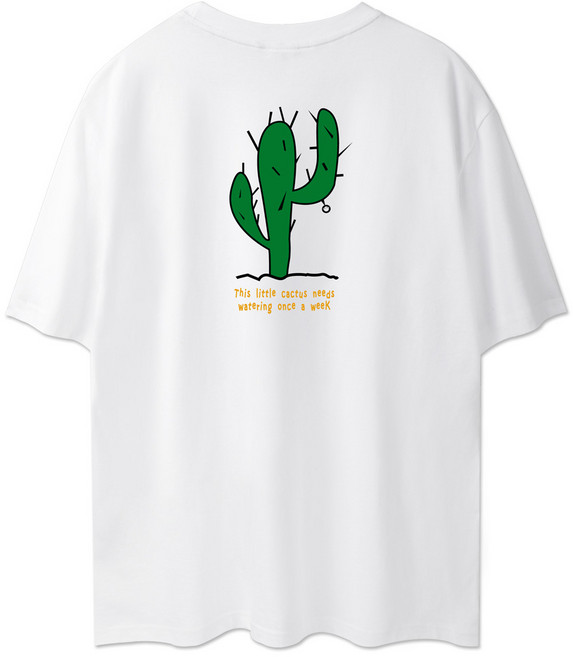 앨빈클로 남여공용 트리플 선인장 오버핏 반팔 티셔츠 AST3117