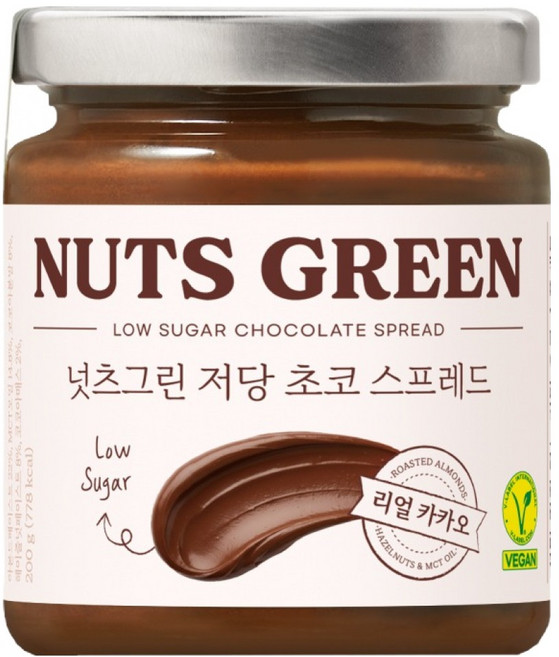 넛츠그린 저당 초코 스프레드, 1개, 200g