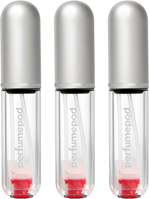 트라발로 퍼퓸팟 퓨어 펌핑식 충전 휴대용 향수공병 5ml, 실버, 3개