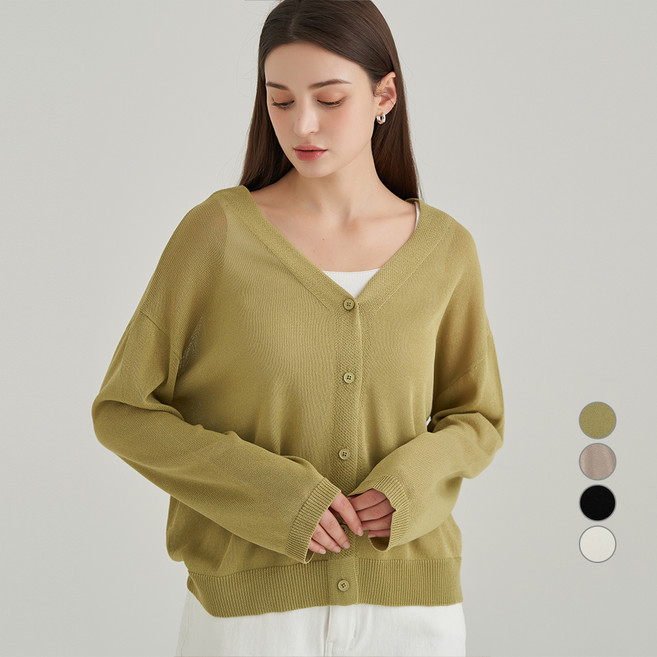 ELLE PARIS 릴렉스핏 여름용 데일리 가디건