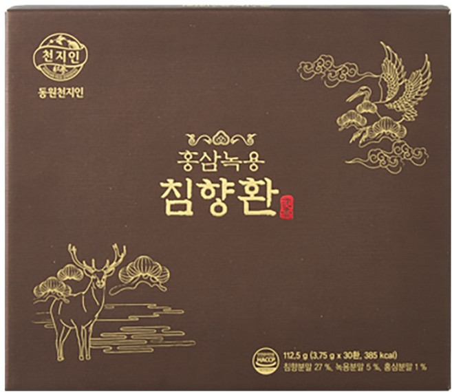 천지인 홍삼녹용 침향환, 112.5g, 1개