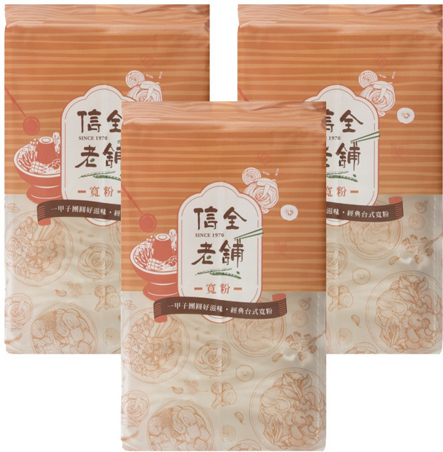 信全老舖 寬粉, 140g, 3個