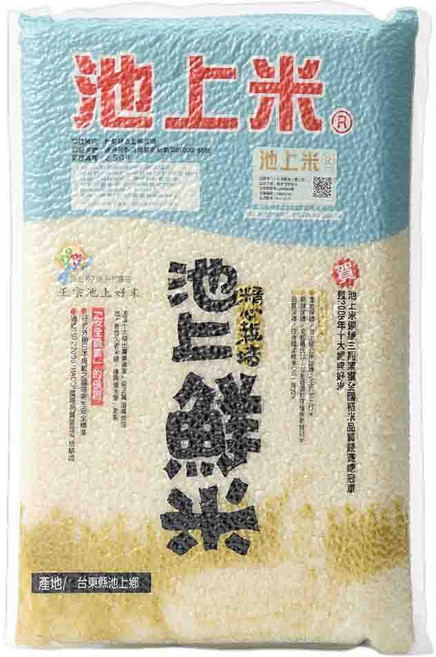 池上多力米 池上鮮米, CNS一等, 2.5kg, 1包