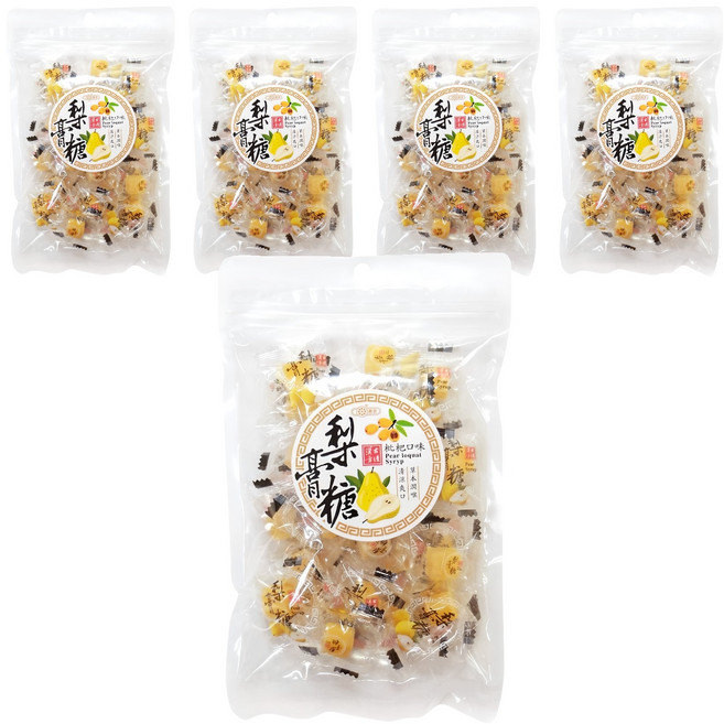 惠香 梨膏糖 枇杷口味, 5袋, 100g