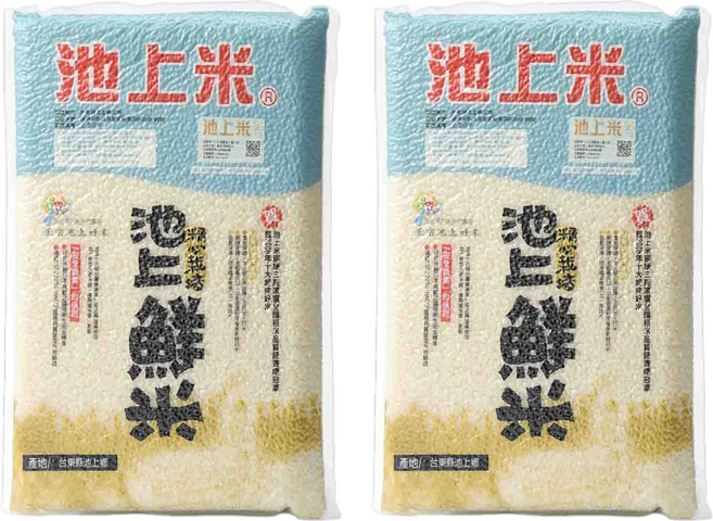 池上多力米 池上鮮米, CNS一等, 2.5kg, 2包