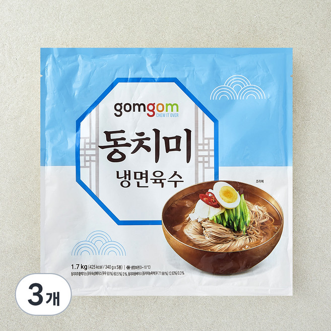 곰곰 동치미 냉면육수(340g x 5개), 1.7kg, 3개