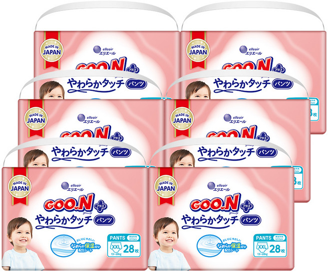 GOO.N 大王 Plus 褲型紙尿褲 男女通用, 特大碼(2XL), 168張