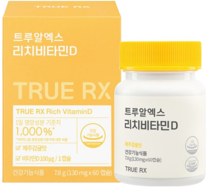 트루알엑스 리치 비타민D3 4000IU 7.8g, 60정, 1개