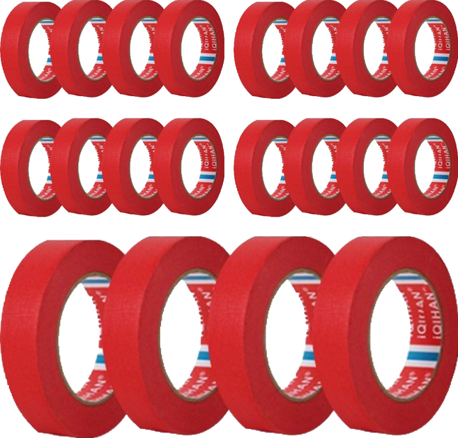 다다 칼라 마스킹테이프 빨강 25 mm x 20 m, 20개