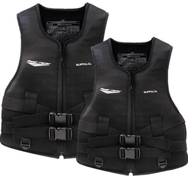 버팔로구명조끼 부력보조복 2종 세트, 블랙
