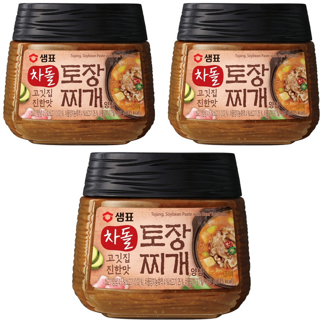 샘표 차돌 토장 찌개양념, 450g, 3개