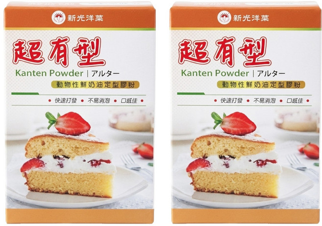 新光洋菜 超有型 動物性鮮奶油定型膠粉, 100g, 2盒