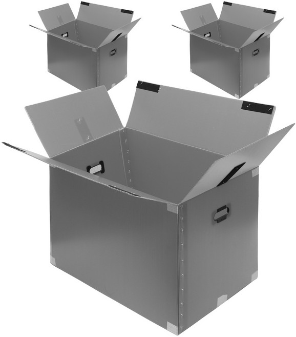 코멧 두꺼운 이사박스 3T 고급 벨크로형 3호~7호, 실버, 3개