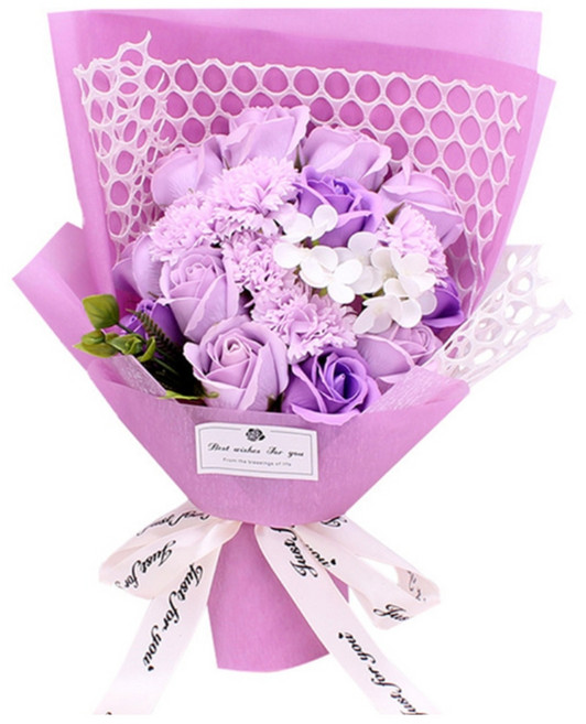 艾米購物 香皂花 19朵, 丁香紫, 1盒