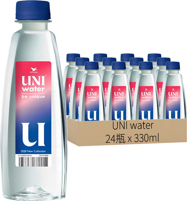 UNI water 純水, 330ml, 24瓶