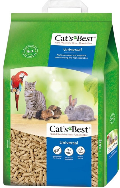 Cat's Best 藍標粗顆粒崩解型木屑砂, 無香, 5.5kg, 1袋