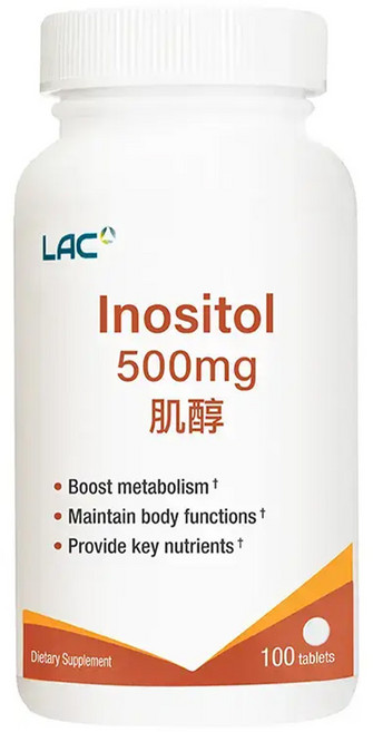 LAC 利維喜 肌醇食品錠, 100錠, 500mg, 1罐
