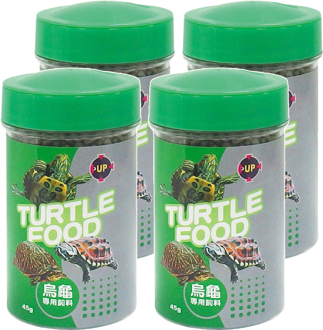 UP AQUA 雅柏 烏龜專用飼料 E-216, 45g, 4罐