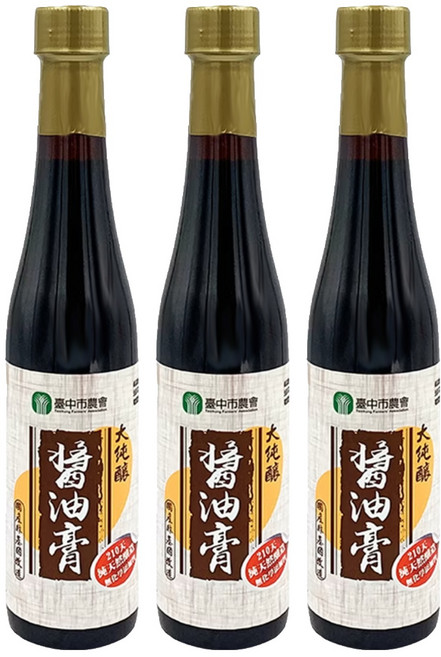 臺中市農會 大純釀醬油膏, 400ml, 3瓶