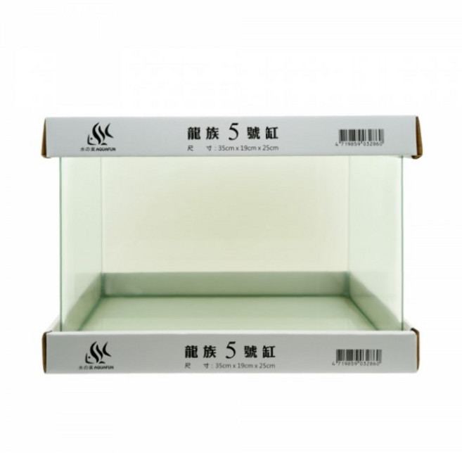 AQUAFUN 水之樂 龍族5號缸, 玻璃 透明白, 1個