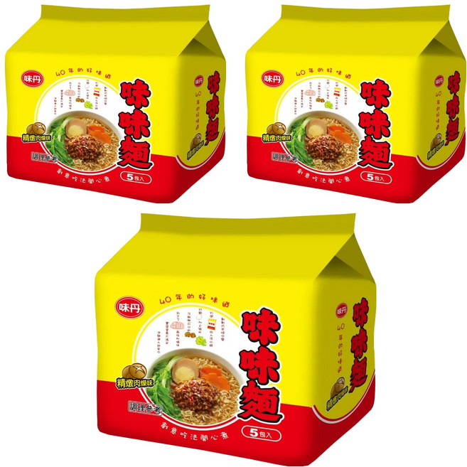 味丹 味味麵 精燉肉燥湯麵 78g, 15包
