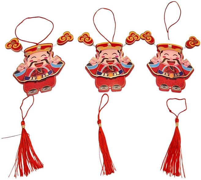 立體磁吸冰箱貼 財神爺, 多財多億 紅色