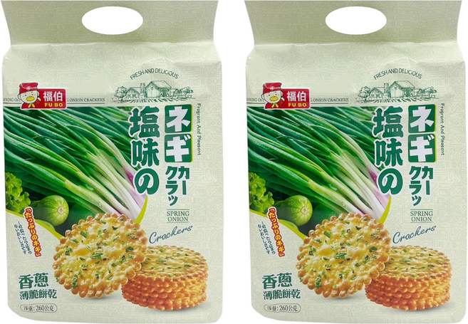 福伯 香蔥薄脆餅, 260g, 2包