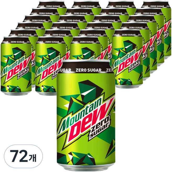 마운틴듀 제로슈거, 355ml, 72개