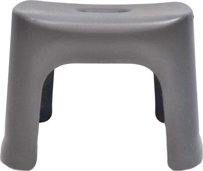 SHIMOYAMA 家用PP塑膠矮凳, 灰色, 1個