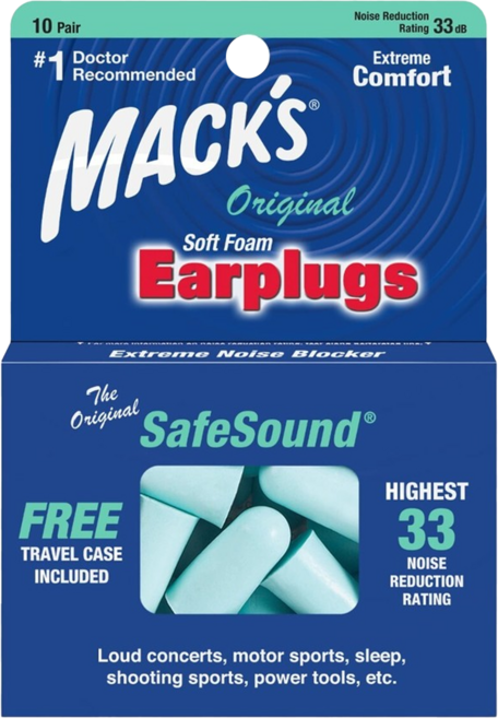 MACK'S 美國 泡棉耳塞 湖藍色, 1組, 10副
