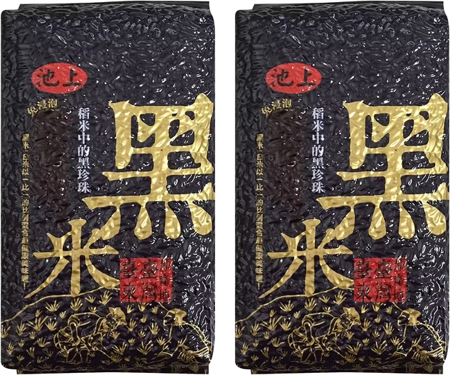 池上鄉農會 池上黑米, 600g, 2包