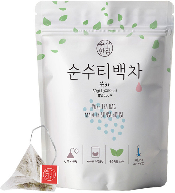 순수한집 쑥차 삼각티백, 1g, 50개입, 1개