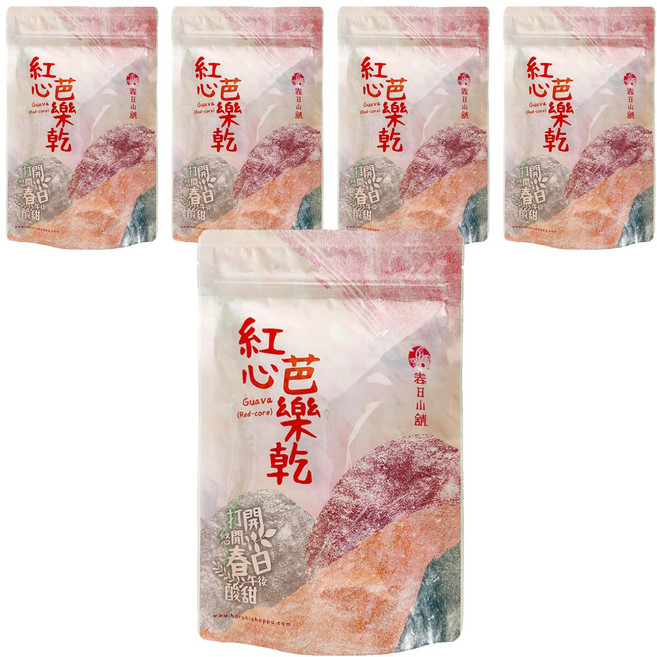 HARUHI SHOPPU 春日小舖 紅心芭樂乾, 150g, 5包