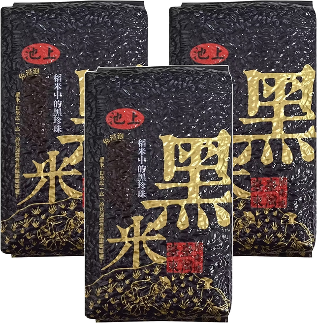 池上鄉農會 池上黑米, 600g, 3包