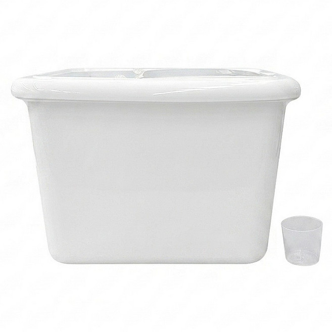 KEYTOSS 詰朵斯 台灣製 10kg 附量米杯 日式米箱 穀物桶 儲物罐 白色 33 x 23 x 22.5cm 1個