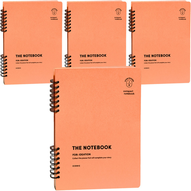 아이코닉 컴팩트 A5 8컷 콘티 아이디어노트, 14 ORANGE CORAL, 4개