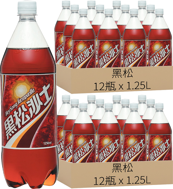 黑松 沙士, 1.25L, 24瓶
