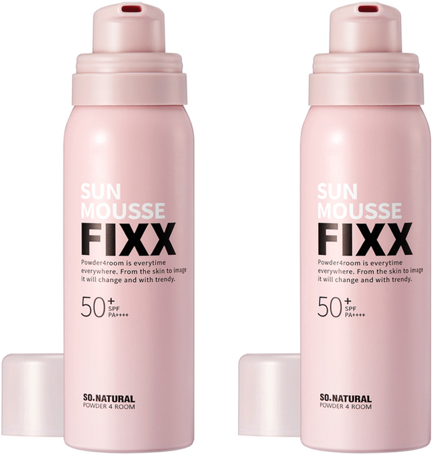 쏘내추럴 글로이 선 무스 픽서 SPF50+ PA++++, 75ml, 2개