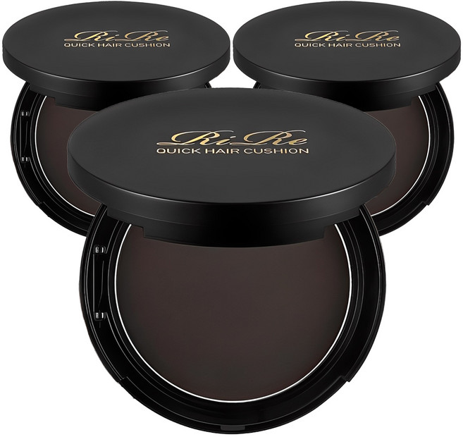 리르 퀵 헤어 흑채 쿠션 14g, 02 내추럴브라운, 3개