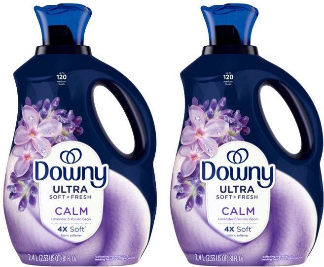 다우니 울트라 캄 섬유유연제 라벤더 앤 바닐라빈 본품, 2.4L, 2개