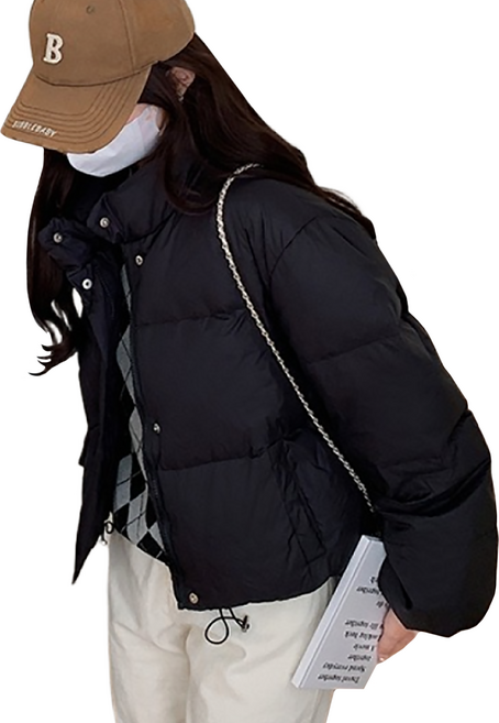 寬鬆立領羽絨外套