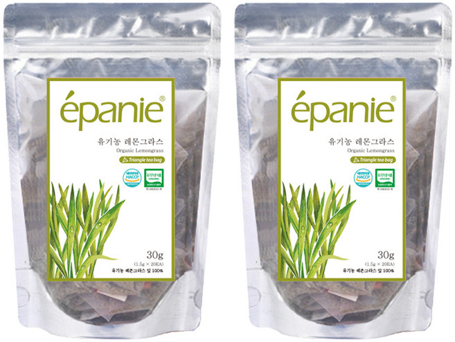 에빠니 유기농 레몬그라스차 티백, 1.5g, 20개입, 2개
