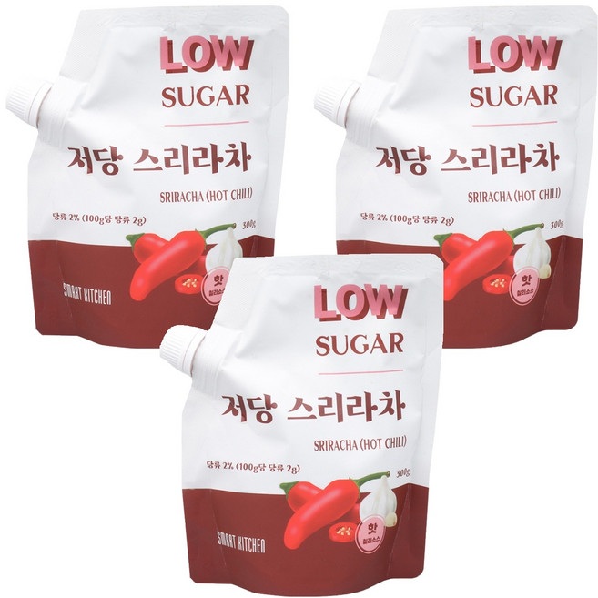 스마트키친 저당 스리라차 핫칠리, 300g, 3개