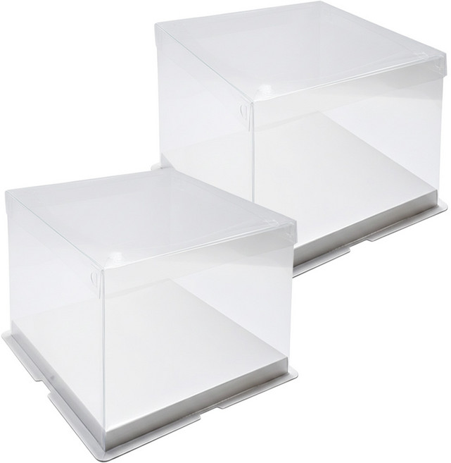 2號蛋糕盒, 2個, 透明