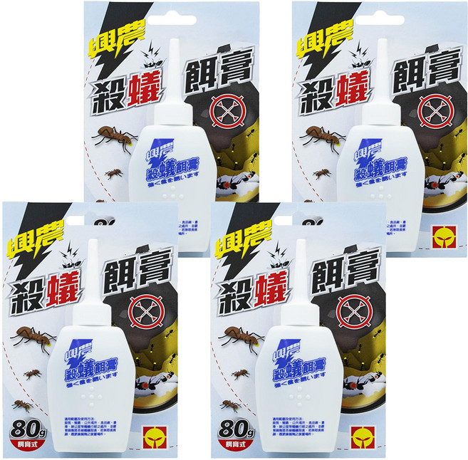 興農 殺蟻餌劑, 80g, 4瓶