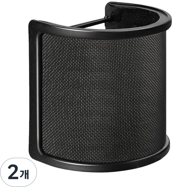 베이직기어 3중 레이어 마이크 팝필터, BG-MPF3, 블랙, 2개