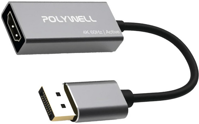 POLYWELL 寶利威爾 DP TO HDMI 4K60Hz 轉接線, PW15-T04-A010, 1條