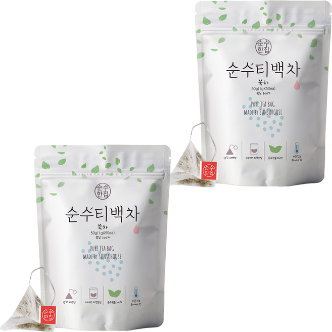 순수한집 쑥차 삼각티백, 1g, 50개입, 2개