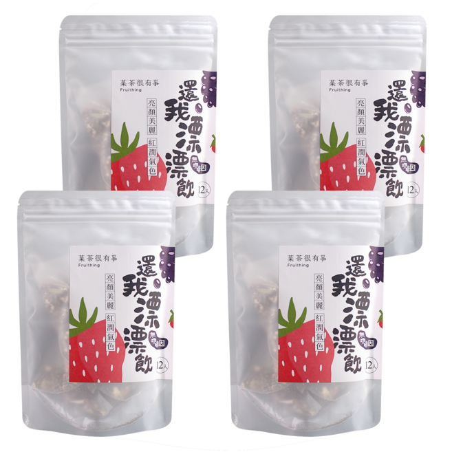 Fruithing 菓茶很有事 無果乾系列 還我漂漂飲 無咖啡因, 2.7g, 12個, 4包