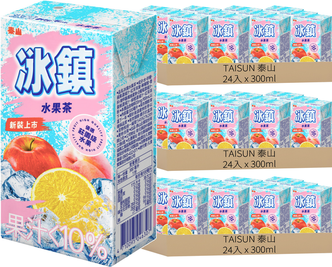 TAISUN 泰山 冰鎮 水果茶, 300ml, 72入